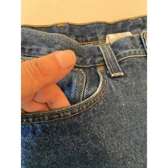 Carhartt Mens Relaxed Fit Blue Denim Jeans Size 38x32 100% Cotton - Picture 5 of 11